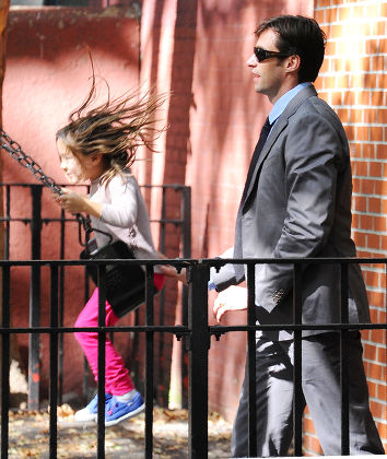 Hugh Jackman and his wife Deborra-Lee Furness out and about in New York, America - 21 Sep 2009