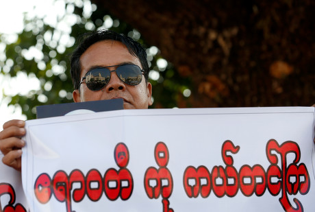 Protest against Myitsone dam project in Yangon, Myanmar - 27 Jan 2019