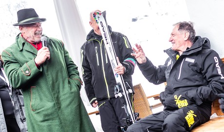 Arnold Schwarzenegger presents his branded ski, Kitzbuehel, Austria - 26 Jan 2019