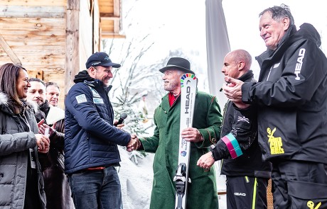Arnold Schwarzenegger presents his branded ski, Kitzbuehel, Austria - 26 Jan 2019