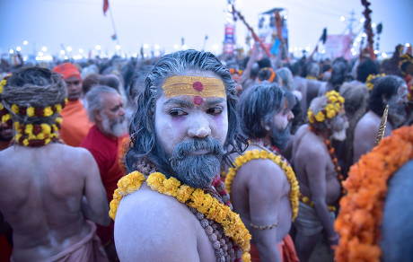 Naga Sanyasi Niranjani Akhada During Shahi Editorial Stock Photo 