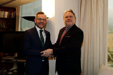 German Minister of State for Europe Michael Roth visits Athens, Greece - 07 Feb 2019