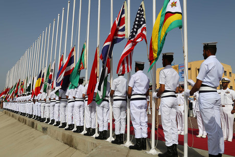 Pakistani Naval Personnel Hoist National Flags Editorial Stock Photo ...