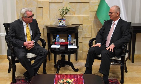 Rami Hamdallah meets with Norwegian envoy, Ramallah, Occupied Palestinian Territories - 19 Feb 2019