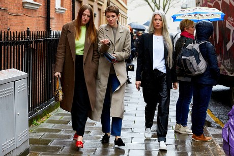 Street Style, Fall Winter 2019, London Fashion Week, UK - 18 Feb 2019
