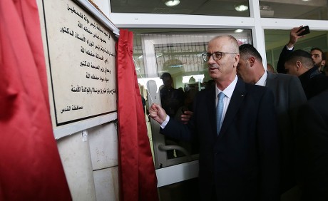 Palestinian Prime Minister Rami Hamdallah, at the opening of the Emergency and Safe Birth Center at Birnbala, Jerusalem, Israel - 14 Feb 2019