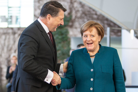 President of Latvia Raimonds Vejonis meets Chancellor Merkel, Berlin, Germany - 22 Feb 2019