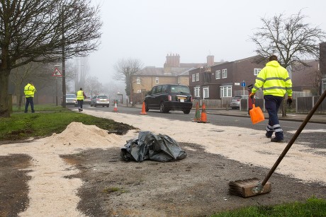 Council Workers Clean Debris Potential Fuel Editorial Stock Photo ...