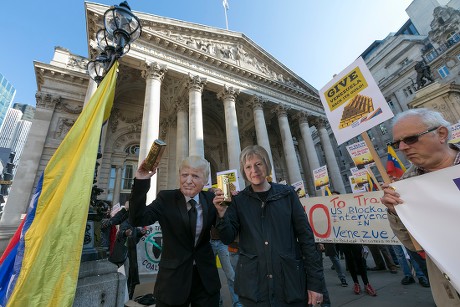 No War On Venezuela Protest, London, UK - 23 Feb 2019 Stock Pictures ...