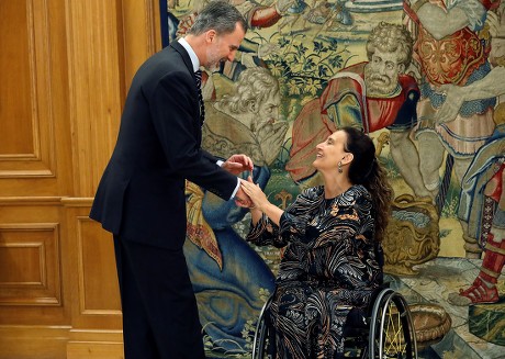 Spain's King Felipe VI receives Vice President of Argentina Gabriela Michetti in Madrid - 05 Mar 2019