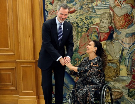 Spain's King Felipe VI receives Vice President of Argentina Gabriela Michetti in Madrid - 05 Mar 2019