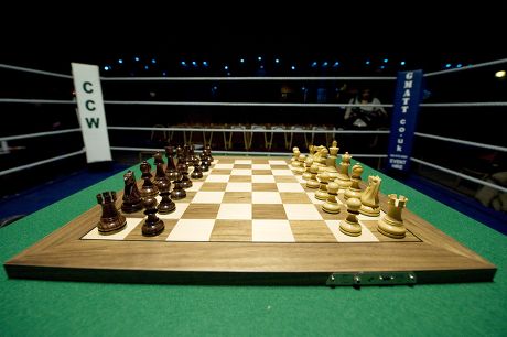 Chessboxing, boxing and chess board game being played alternately as part  of a new surreal sport, Islington, London, UK Stock Photo - Alamy