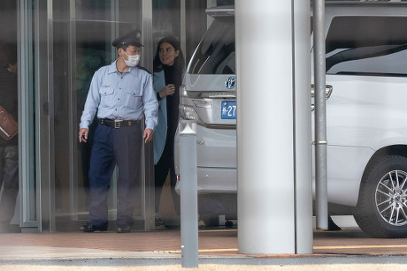 Caroline Ghosn leaves the Tokyo Detention Center where her father the former Nissan Motor Co. Ltd. chairman Carlos Ghosn is detained, Tokyo, Japan. Ghosn is expected to be released from prison today (Wednesday) after paid a bond of 1 billion yen. Prosecutors appealed the decision but the court rejected their claims.