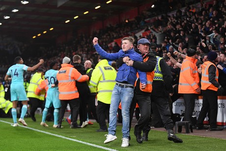 Fans Invade Pitch After Late Equalising Editorial Stock Photo - Stock