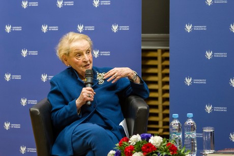 Madeleine Albright inaugurates Zbigniew Brzezinski Memorial Lecture Series, Warsaw University, Poland - 08 Mar 2019