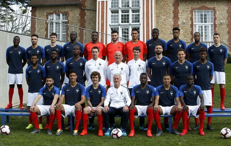 French football official team group, Clairefontaine-en-Yvelines, France - 20 Mar 2019