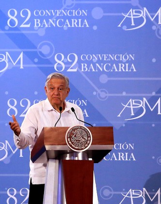 Lopez Obrador promises to the bankers that he will not regulate the commissions, Acapulco, Mexico - 23 Mar 2019