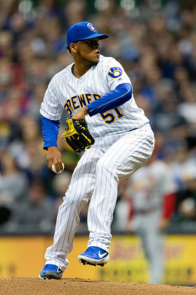 Milwaukee Brewers Starting Pitcher Freddy Peralta Editorial Stock Photo -  Stock Image