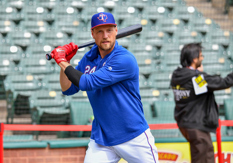 Mar 28, 2019: Chicago Cubs shortstop Javier Baez #9 during an Opening Day  MLB game between the Chicago Cubs and the Texas Rangers at Globe Life Park  in Arlington, TX Chicago defeated