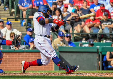 Mar 28, 2019: Chicago Cubs shortstop Javier Baez #9 during an Opening Day  MLB game between the Chicago Cubs and the Texas Rangers at Globe Life Park  in Arlington, TX Chicago defeated