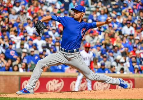 Mar 31, 2019: Chicago Cubs shortstop Javier Baez #9 during an MLB game  between the Chicago