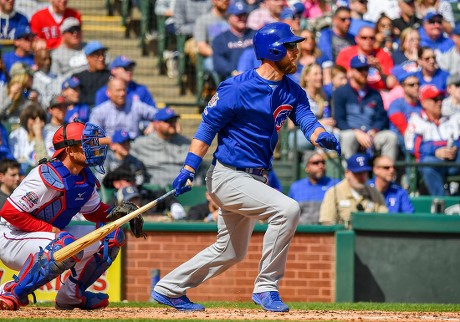 Mar 31, 2019: Chicago Cubs shortstop Javier Baez #9 during an MLB game  between the Chicago