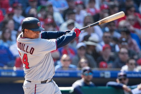 Philadelphia, Pennsylvania, USA. 6th Apr, 2019. Minnesota Twins catcher  Willians Astudillo (64) looks on during the MLB game between the Minnesota  Twins and Philadelphia Phillies at Citizens Bank Park in Philadelphia,  Pennsylvania.