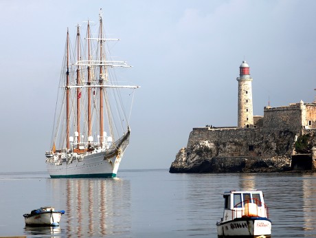 Training ship of the Spanish Navy arrives in Havana, Cuba - 09 Apr 2019