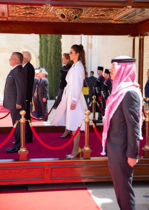 Jordan Royals receive Italian President, Al Husseiniya Palace, Amman, Jordan - 10 Apr 2019