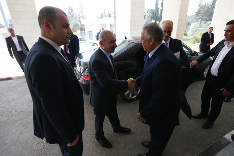 First day in office of the 18th Palestinian government, Ramallah, Palestine - 14 Apr 2019