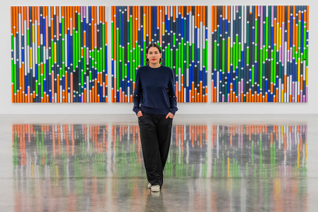 Sarah Morris 'Machines do not make us into Machines' exhibition, White Cube gallery, London, UK - 16 Apr 2019