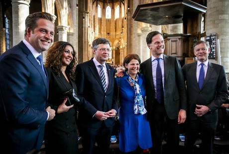 Dutch cabinet members at Matthew Passion in the Grote Kerk in Delft, Netherlands - 19 Apr 2019