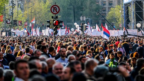 Government rally to counter rising protests against President Vucic's ...