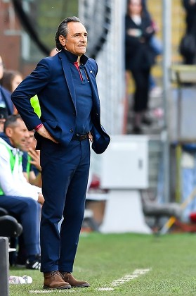 Genoas Head Coach Cesare Prandelli Gestures Editorial Stock Photo