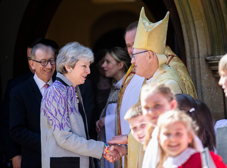 Prime Minister Theresa May Attends Church, Maidenhead, UK - 21 Apr 2019