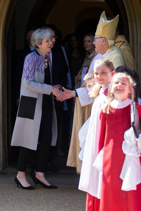 Prime Minister Theresa May Attends Church, Maidenhead, UK - 21 Apr 2019