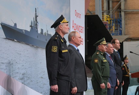 Russian President Vladimir Putin visits the Severnaya (Northern) Verf shipyard in Saint Petersburg, St.Petersburg, Russian Federation - 23 Apr 2019