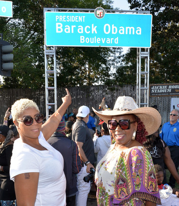 Rodeo Road renamed Barack Obama Blvd, Los Angeles, USA - 04 May 2019