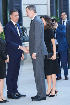 Spanish Royals at Funeral Chapel of Former PSOE Party Leader Alfredo Perez Rubalcaba, set up at the Lower House, Madrid, Spain - 10 May 2019