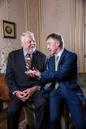 Terry Waite meeting with John McCarthy at the Lebanese Ambassador's residence, London, UK - 09 May 2019