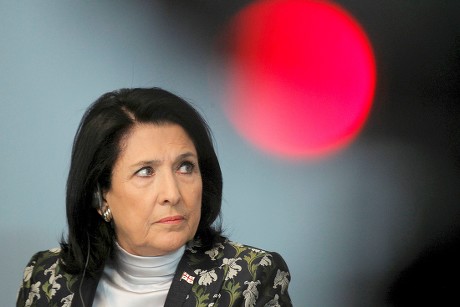 Georgian President Salome Zourabichvili C Latvian Editorial Stock Photo ...