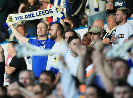 Leeds United Fan Holds His Scarf Editorial Stock Photo - Stock Image ...