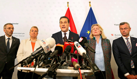 Austrian Vice-Chancellor Strache steps down, Vienna, Austria - 18 May 2019