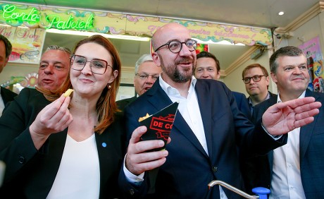 French-speaking liberals MR and Flemish liberals Open Vld election campaign, Brussels, Belgium - 21 May 2019