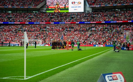 League 1 Playoff Final Trophy Editorial Stock Photo - Stock Image