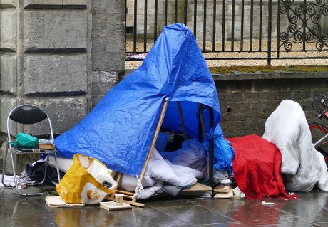 Homeless Peoples Shelter Heavy Rain Oxford Editorial Stock Photo ...