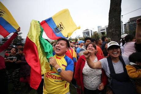 Ecuadorians Celebrate Triumph Their Compatriot Richard Editorial Stock ...