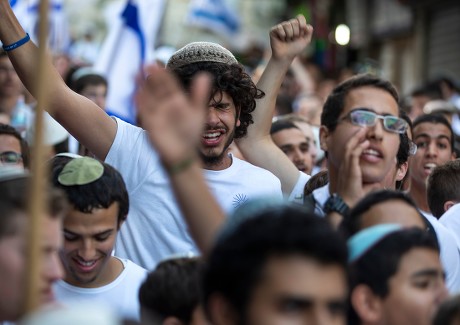 Rightwing Israeli Youth Screaming Slogans Singing Editorial Stock Photo ...