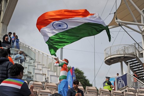 Fan Waves Big Indian Flag Ahead Editorial Stock Photo - Stock Image ...