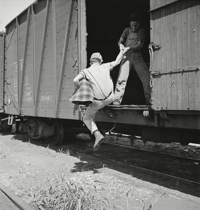 Helping Man Hop Freight Bakersfield California Editorial Stock Photo ...